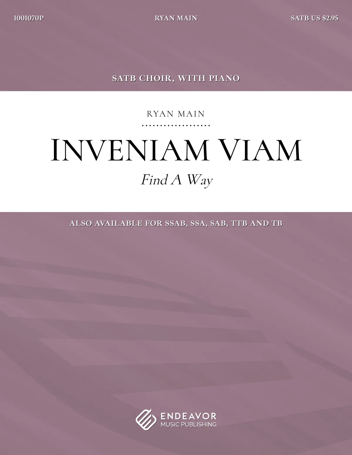 Inveniam Viam by Ryan Main - choral sheet music