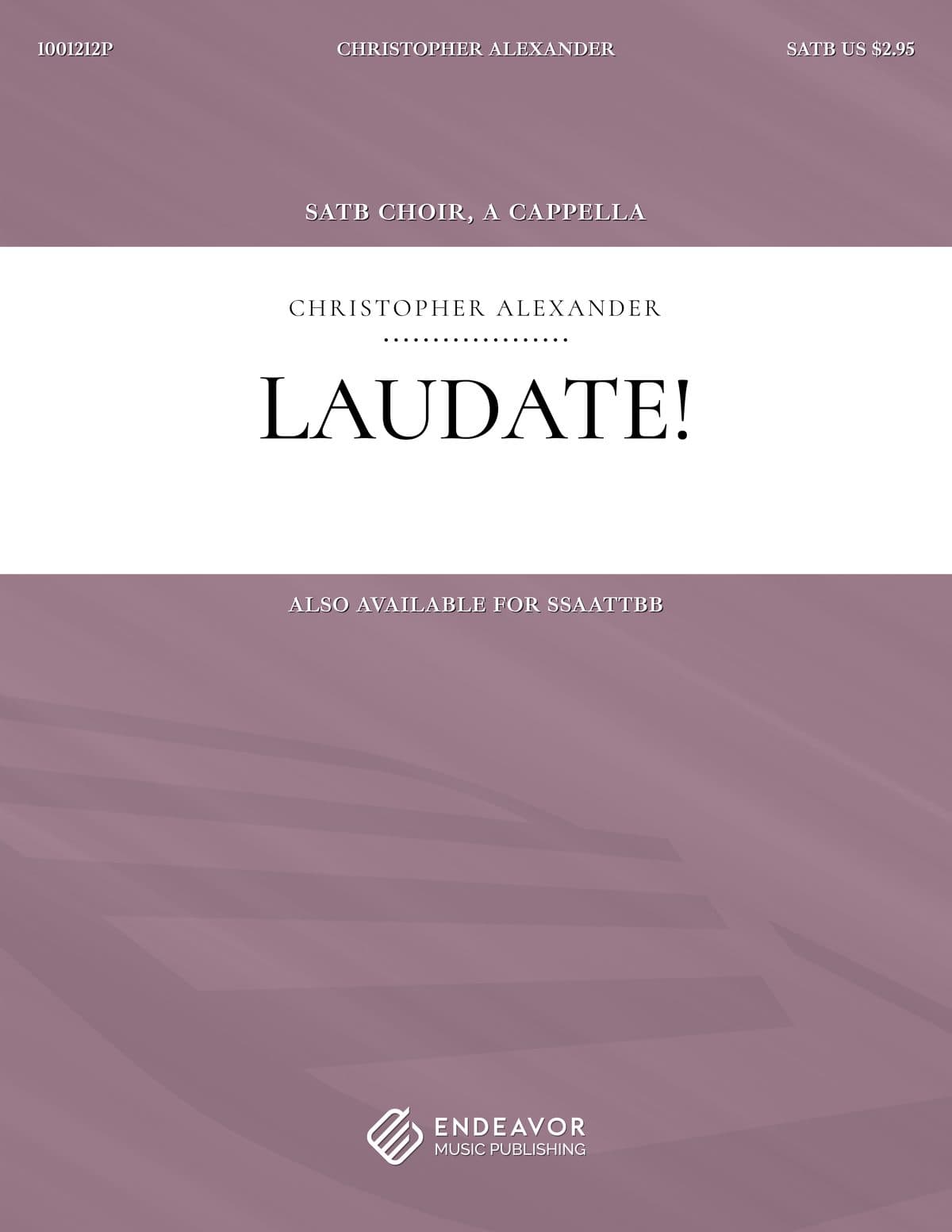 Laudate by Christopher Alexander - choral sheet music cover