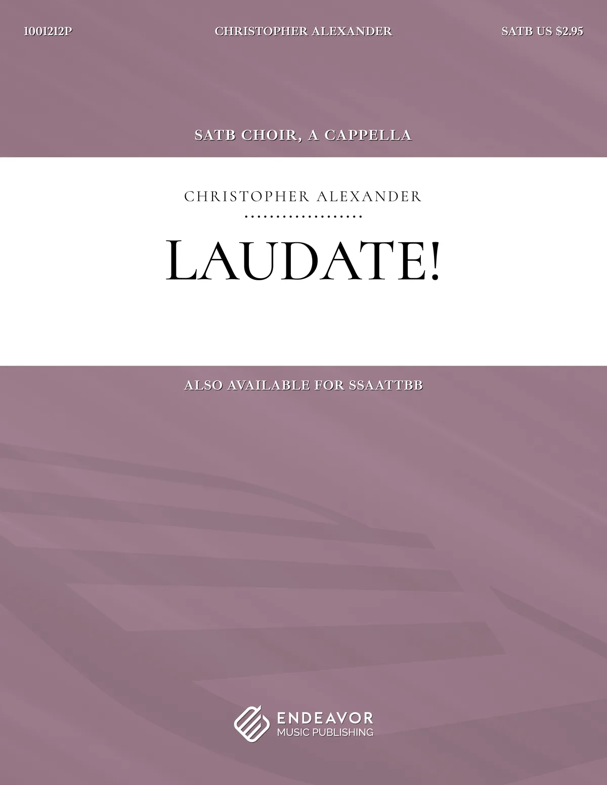 Laudate by Christopher Alexander - choral sheet music
