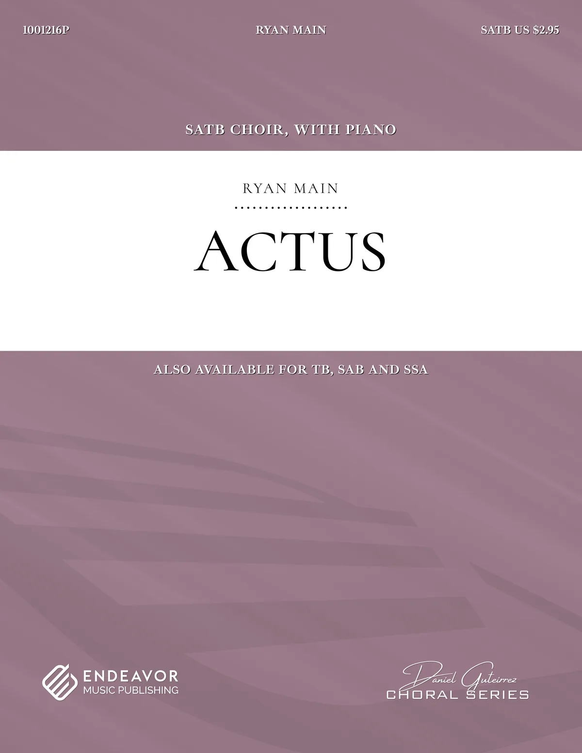 Actus by Ryan Main - choral sheet music